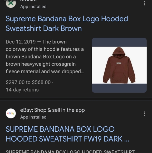 Supreme Hoodie Bandana LogoBox - Picture 2 of 3